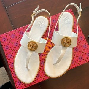 Benton 2 Flat Thong Sandal in Optic White